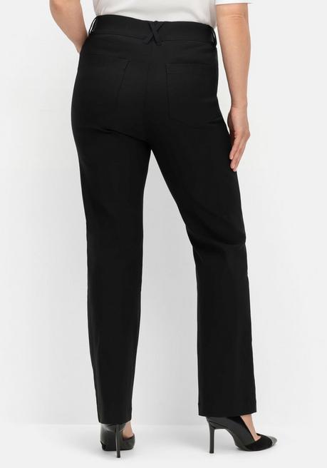 sheego CurvePerfect Hose, mit geradem Bein und Reißverschluss - schwarz sheego Fabrikverkauf