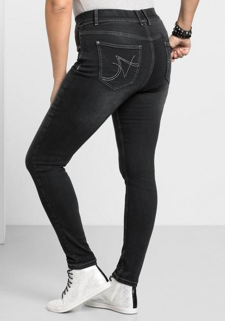 sheego Jeggings in Power-Stretch-Qualität, mit Schlupfbund - black Denim sheego Meist gekauft