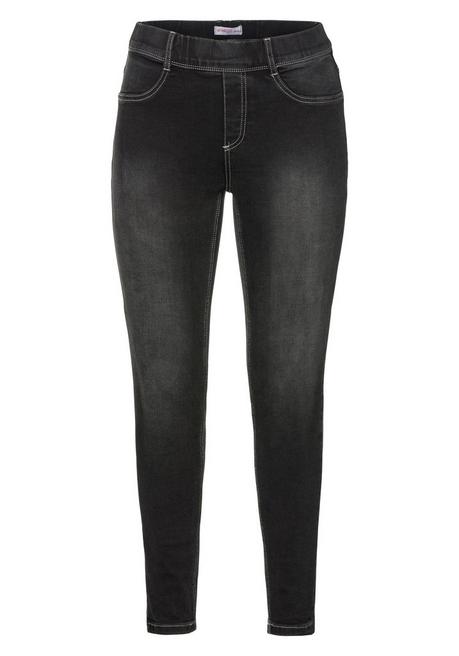 sheego Jeggings in Power-Stretch-Qualität, mit Schlupfbund - black Denim sheego Meist gekauft