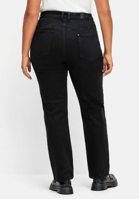sheego Gerade Stretch-Jeans mit Bodyforming-Effekt - black Denim sheego Blitzverkäufe