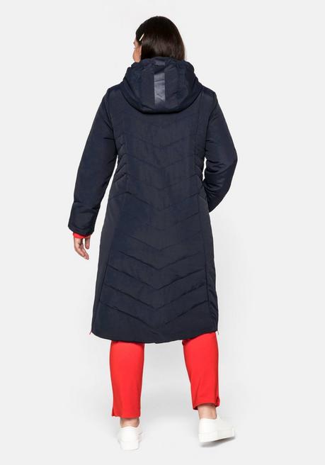 sheego Steppmantel mit seitlichen Reißverschlüssen - nachtblau sheego Günstig kaufen