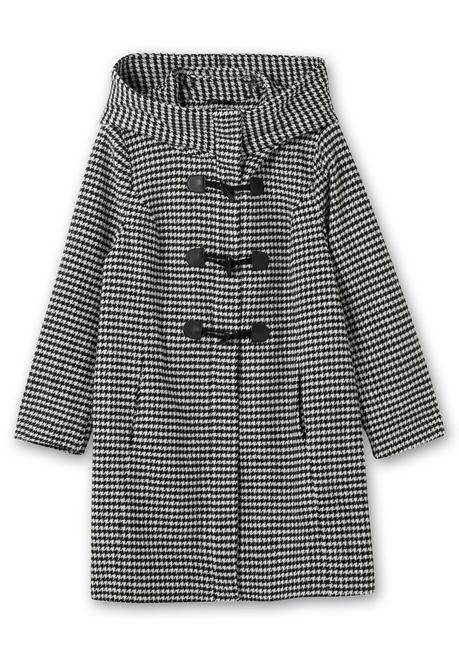 sheego Dufflecoat in A-Linie, mit Hahnentrittmuster - schwarz-grau sheego Flash Sale