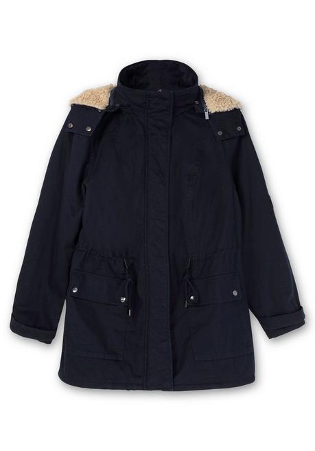 sheego Warm wattierter Parka mit Taillen-Tunnelzug - nachtblau sheego Online Shopping