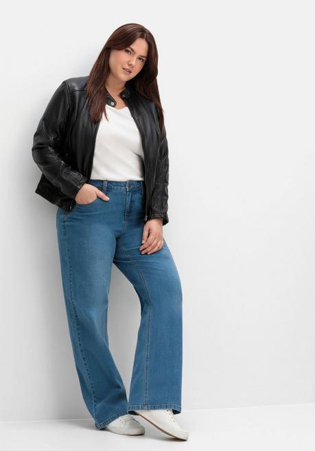 sheego Weite Jeans in Curvy-Schnitt ELLA - blue Denim sheego Saisonschlussverkauf