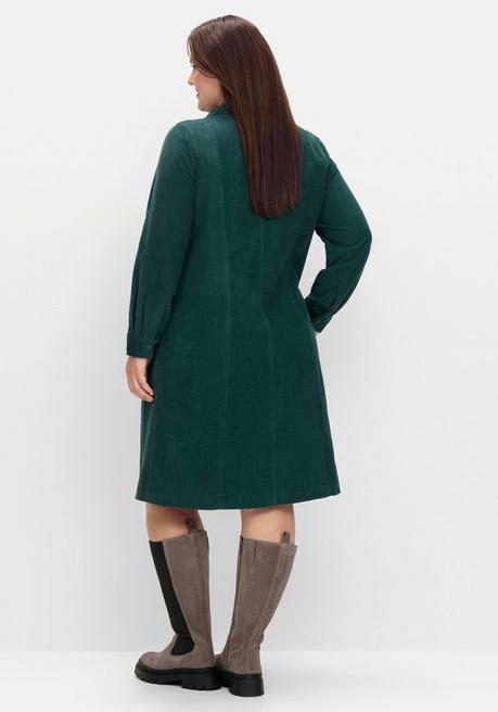 sheego Hemdblusenkleid aus weichem Cord - tiefgrün sheego Vatertagsangebot