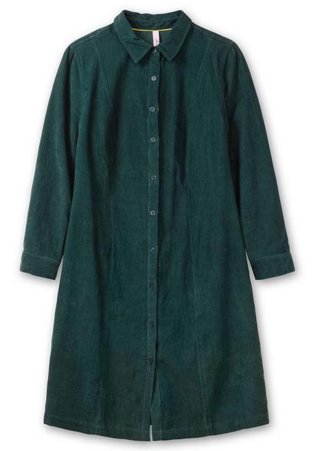 sheego Hemdblusenkleid aus weichem Cord - tiefgrün sheego Vatertagsangebot