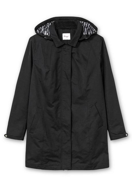sheego Parka mit gestreiftem Futter, wasserabweisend - schwarz sheego Valentinstagsangebot