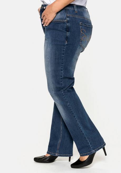 sheego Gerade Jeans mit Shaping-Einsatz - blue Denim sheego Jubiläumsangebot