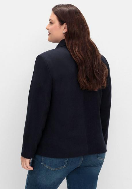 sheego Kurze, gefütterte Cabanjacke mit Wollanteil - tiefblau sheego Lagerräumung
