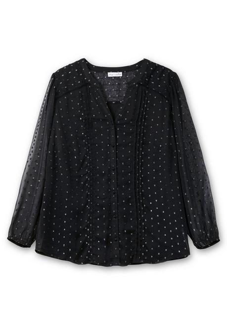 sheego by Joe Browns Chiffonbluse mit eingewebten Glanzfäden - schwarz gemustert sheego Letzte 2 Tage