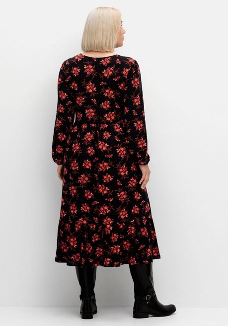 sheego by Joe Browns Jerseykleid mit floralem Alloverdruck - schwarz gemustert sheego Bis zu 65% Rabatt