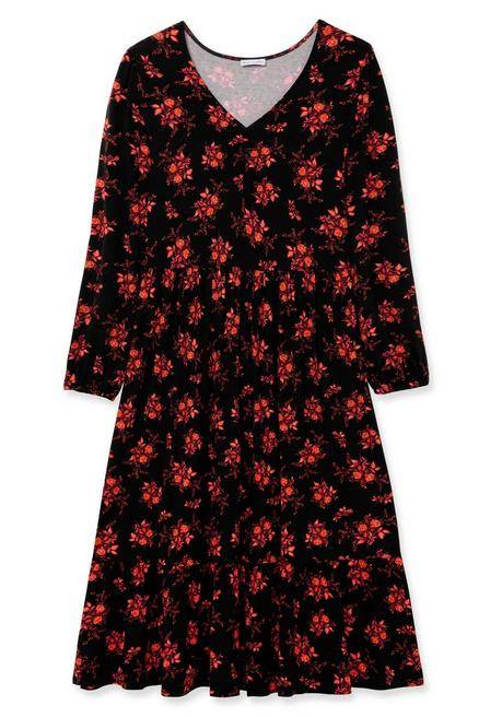 sheego by Joe Browns Jerseykleid mit floralem Alloverdruck - schwarz gemustert sheego Bis zu 65% Rabatt