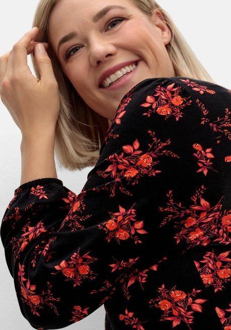 sheego by Joe Browns Jerseykleid mit floralem Alloverdruck - schwarz gemustert sheego Bis zu 65% Rabatt