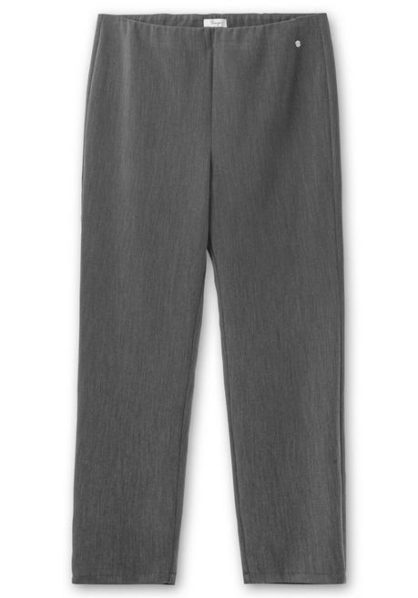 sheego Schmale Hose mit Schlupfbund, in melierter Optik - anthrazit meliert sheego Bis zu 55% Rabatt
