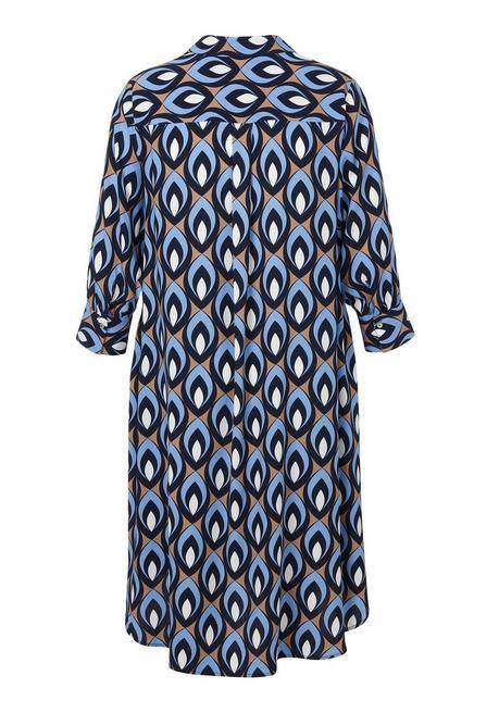 VIA APPIA DUE Midikleid mit Hemdkragen und 3/4-Ärmeln - indigo gemustert sheego Black Friday Preise