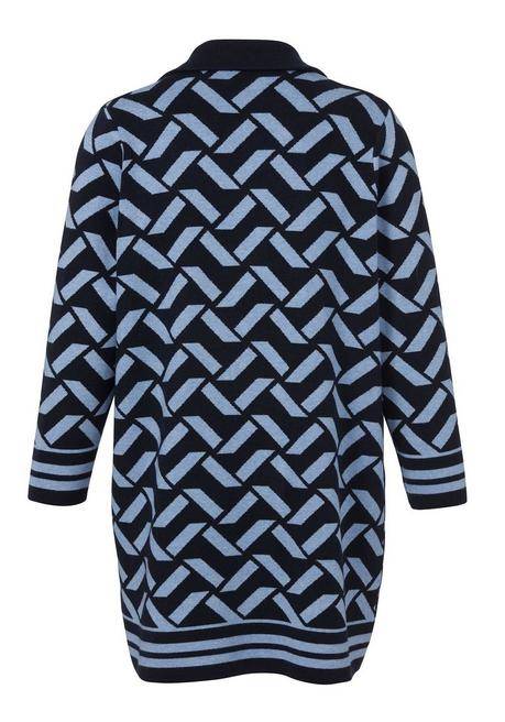 VIA APPIA DUE Offener Strickmantel im Jacquardmuster - indigo gemustert sheego 50% Rabatt für begrenzte Zeit