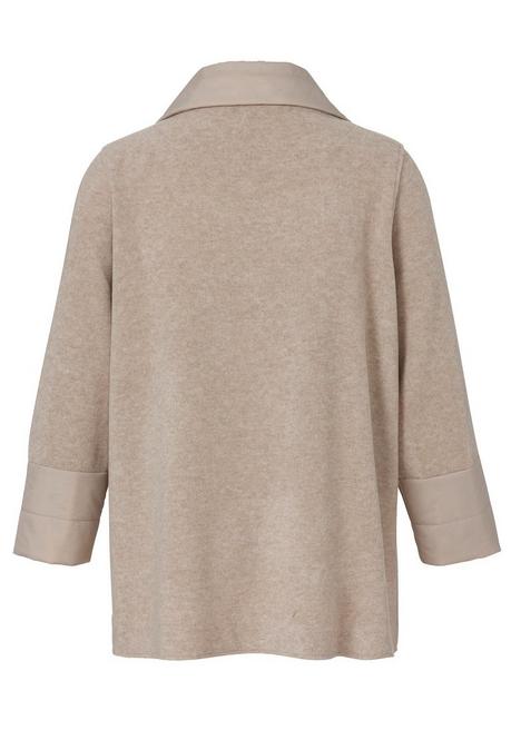 VIA APPIA DUE Mantel mit großem Kragen und Steppdetails - taupe sheego Outlet