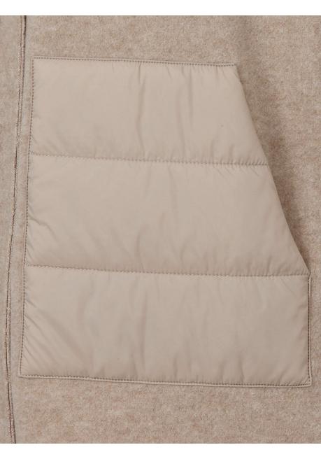 VIA APPIA DUE Mantel mit großem Kragen und Steppdetails - taupe sheego Outlet