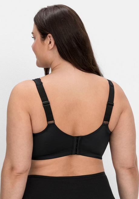 sheego Doppelpack Bügel-BHs mit Spitzenborten - schwarz+weiß sheego im Angebot