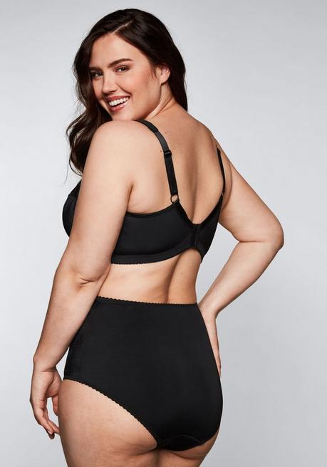 sheego Bügel-BH mit leicht transparenter Spitze - schwarz sheego Sonderangebot