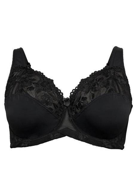 sheego Bügel-BH mit leicht transparenter Spitze - schwarz sheego Sonderangebot