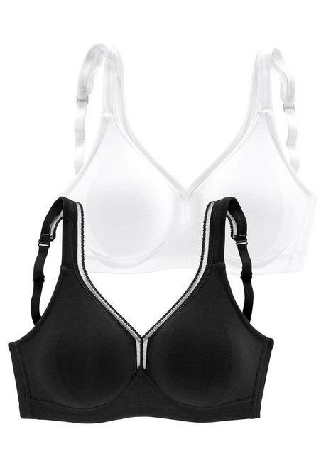 PETITE FLEUR T-Shirt-BH - schwarz+weiß sheego Rabatt