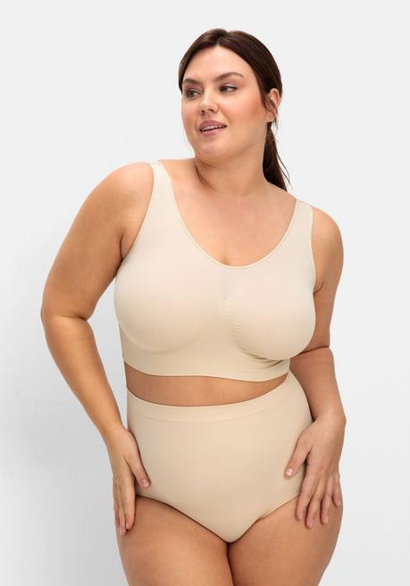 sheego Doppelpack Bustiers, nahtlose Verarbeitung - hautfarben+schwarz sheego Osterangebot