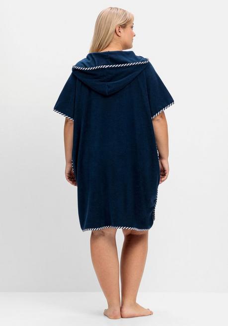 sheego Bade-Poncho mit Kapuze, aus Frottee - marine sheego Valentinstagsangebot