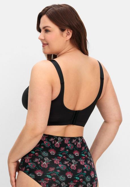 sheego Bügelloser BH mit Spitze und wattierten Cups - schwarz sheego Online Outlet