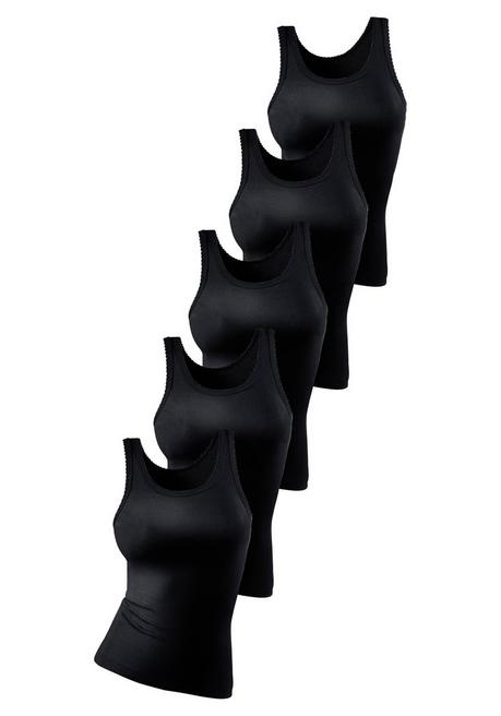 PETITE FLEUR Unterhemden im 5er-Set - schwarz sheego Blitzangebot