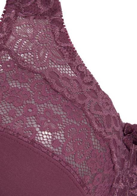 PETITE FLEUR Doppelpack Entlastungs-BHs mit Spitze - burgund+weiß sheego Bestseller
