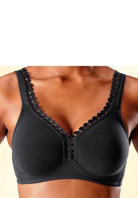PETITE FLEUR Soft-BH - weiß+schwarz sheego Riesige Ersparnisse