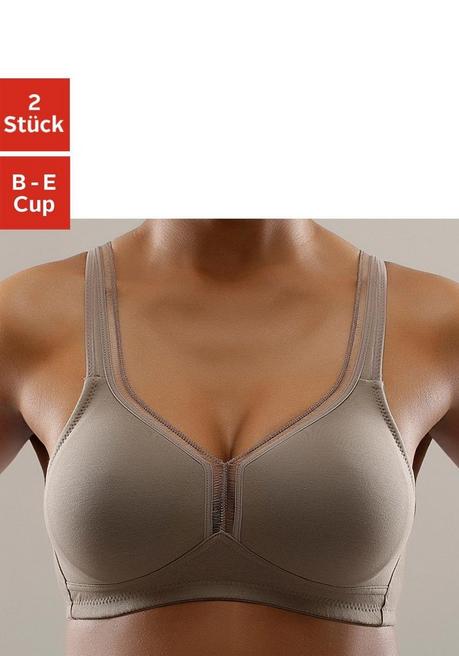 PETITE FLEUR T-Shirt-BH - taupe+weiß sheego JETZT KAUFEN