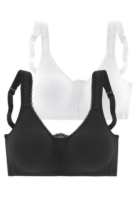 PETITE FLEUR Doppelpack BHs ohne Bügel - schwarz+weiß sheego Neueste Stile