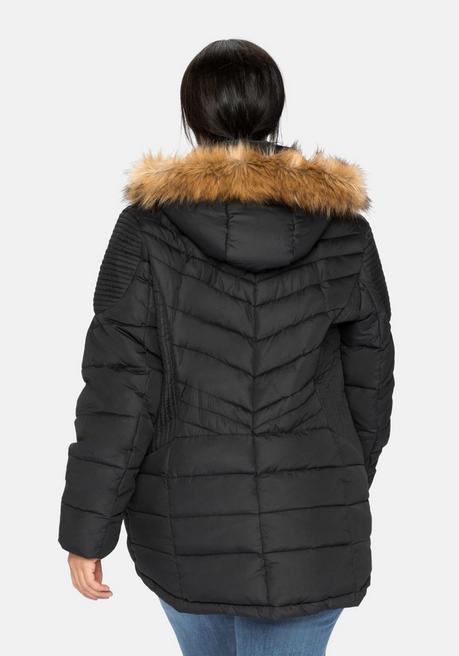 sheego Steppjacke mit abnehmbarer Kapuze - schwarz sheego Super Rabatt