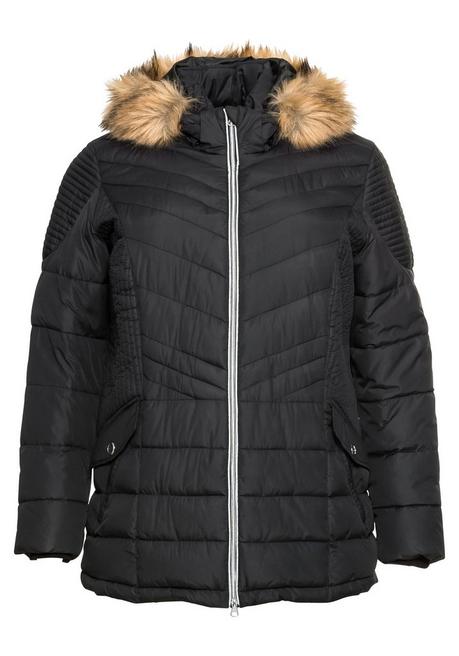 sheego Steppjacke mit abnehmbarer Kapuze - schwarz sheego Super Rabatt