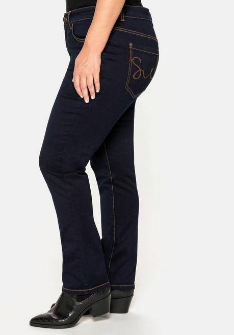 sheego Schmale Stretch-Jeans im 5-Pocket-Stil - blue black Denim sheego Clearance-Verkauf