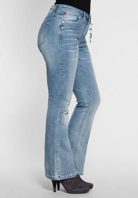 sheego by Joe Browns Bootcut Stretch-Jeans im Used-Look - light blue Denim sheego Kostenloser Versand international