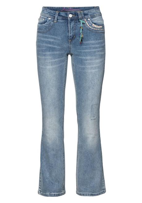 sheego by Joe Browns Bootcut Stretch-Jeans im Used-Look - light blue Denim sheego Kostenloser Versand international