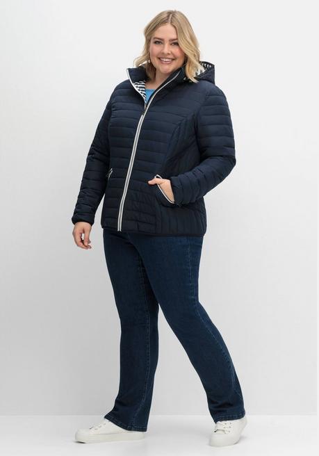 sheego Leichte Steppjacke mit abnehmbarer Kapuze - nachtblau sheego Black Friday Preise