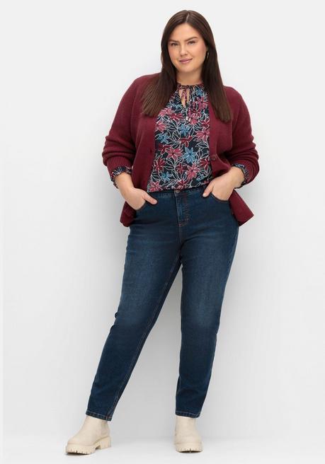 sheego Schmale Jeans in Curvy-Schnitt PIA, in 5-Pocket-Form - dark blue Denim sheego Fabrikverkauf