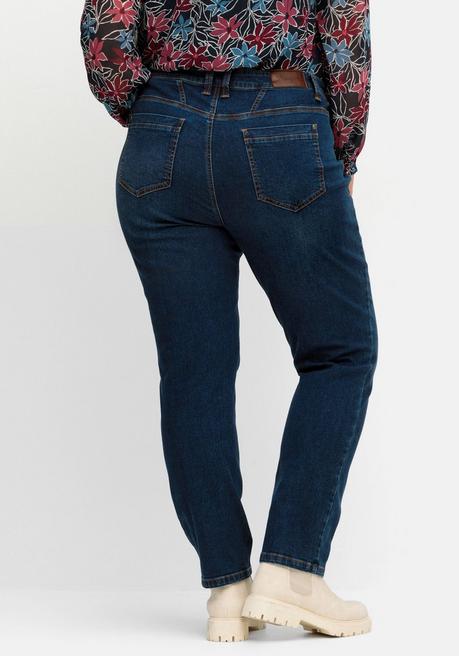 sheego Schmale Jeans in Curvy-Schnitt PIA, in 5-Pocket-Form - dark blue Denim sheego Fabrikverkauf