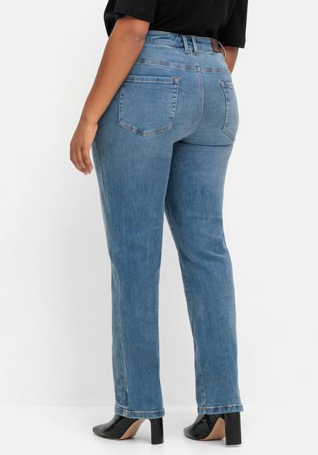 sheego Gerade Stretch-Jeans mit Bodyforming-Effekt - blue Denim sheego Limitierter Zeitrabatt