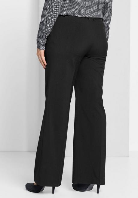 sheego Weite Stretchhose mit Bügelfalte - schwarz sheego Fabrikpreis