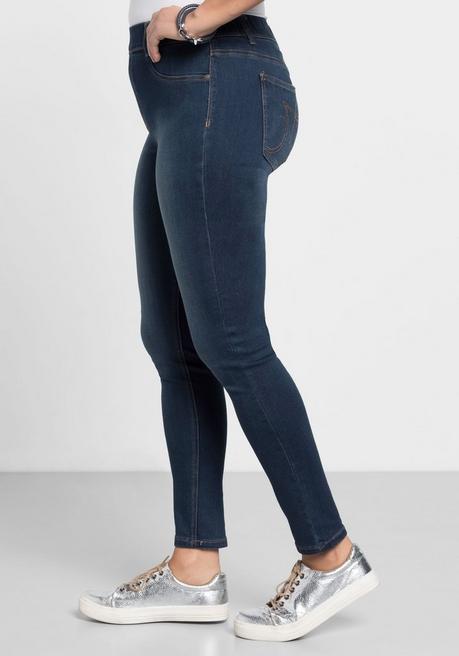 sheego Jeggings in Power-Stretch-Qualität, mit Schlupfbund - dark blue Denim sheego Günstig kaufen