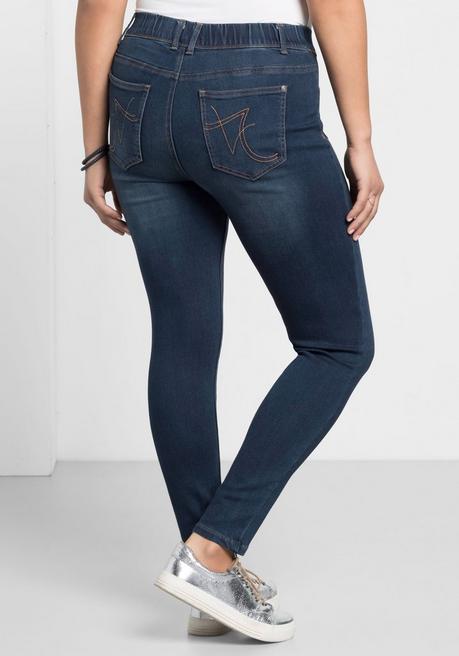 sheego Jeggings in Power-Stretch-Qualität, mit Schlupfbund - dark blue Denim sheego Günstig kaufen