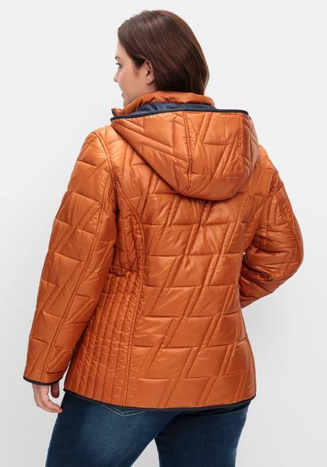 sheego Wendesteppjacke mit Kapuze und Stehkragen - cognac sheego Großer Ausverkauf