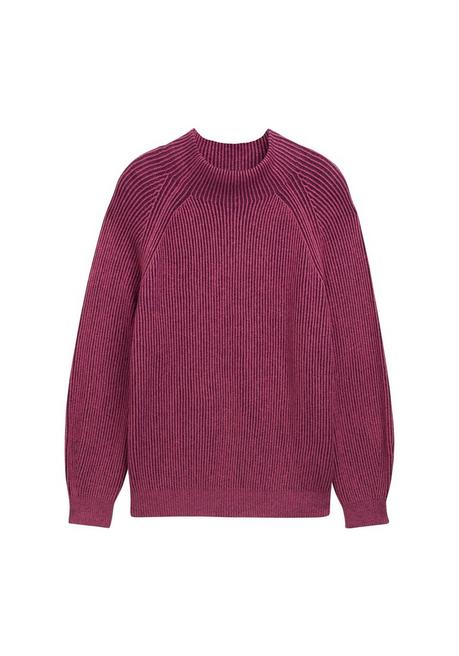 TOM TAILOR Plus Pullover im Rippstrick, mit Stehkragen - beere sheego Cyber Monday