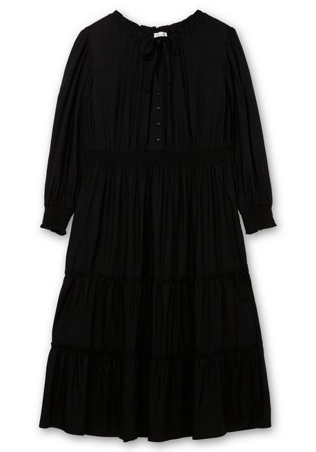sheego by Joe Browns Maxikleid mit Smokbund und Volantrock - schwarz sheego Osterangebot