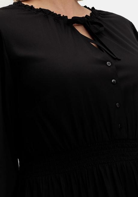 sheego by Joe Browns Maxikleid mit Smokbund und Volantrock - schwarz sheego Osterangebot